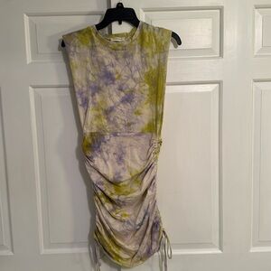 Bodycon ruched tie dye dress